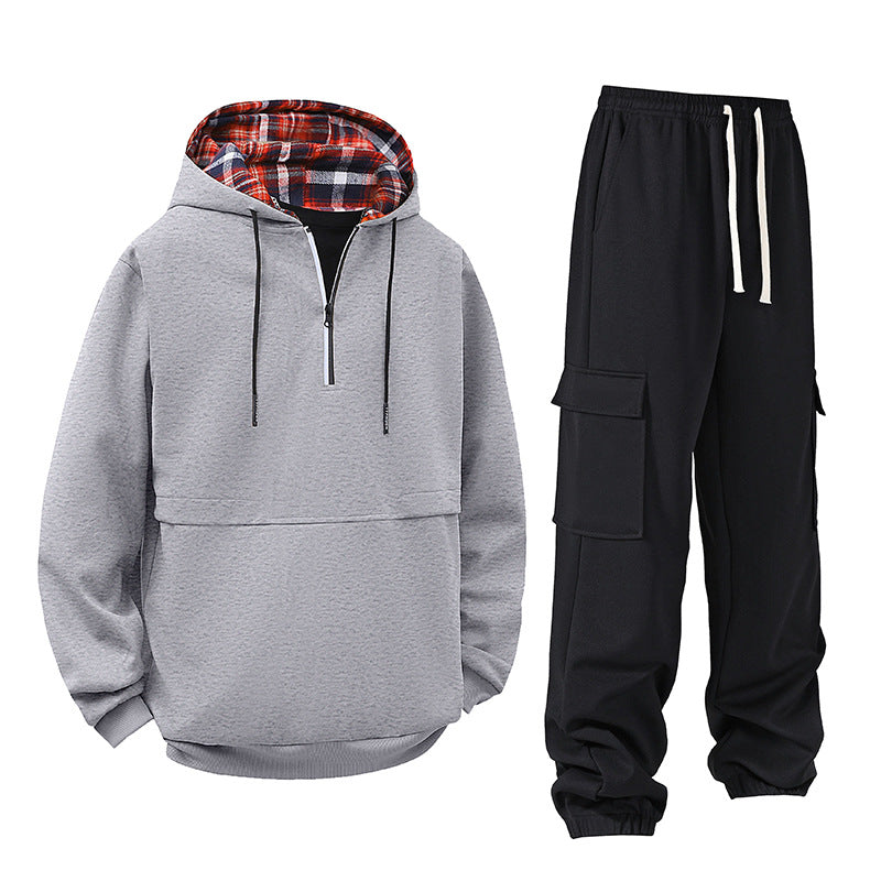 Herren Hoodie Set Modernes Freizeitset Cargo Hose Komfort