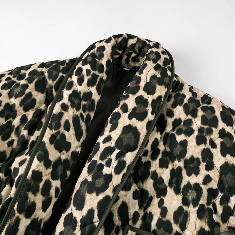 Damen Steppjacke Leopardenmuster Norvielle