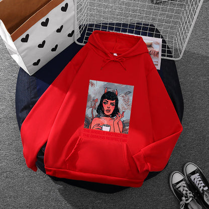 Damen Hoodie Grafikdruck Norvielle