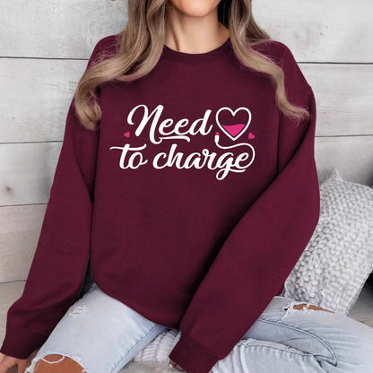 Damen Sweatshirt Herzspruch Lässig Norvielle