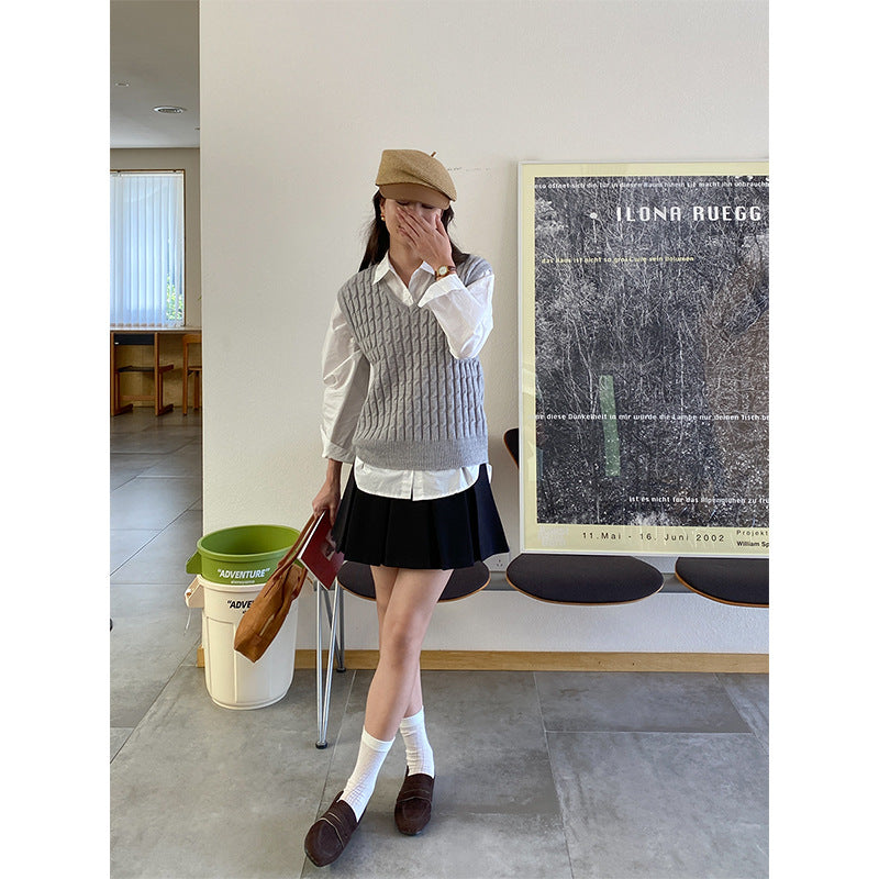 Damen Strickpullover Ohne Ärmel