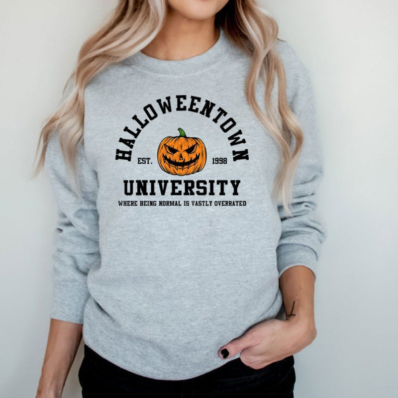Damen Sweatshirt Kreatives Halloween-Design Baumwolle Bequem