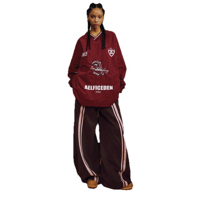 Damen Sporthose Elastischer Bund Streifen