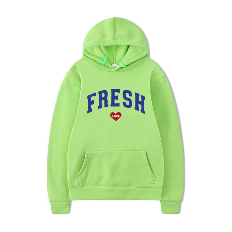 Damen Kapuzenpullover Weiches Innenfleece Verspielter Schriftzug