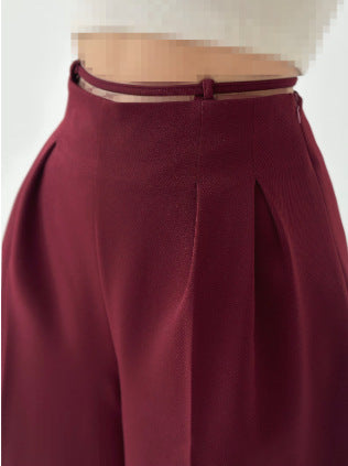 Damen High-Waist Chinohose Norvielle mit Bindeband