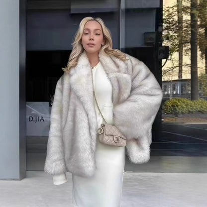 Damen Fleecejacke Voluminöser Schnitt Mit Funkelnden Details