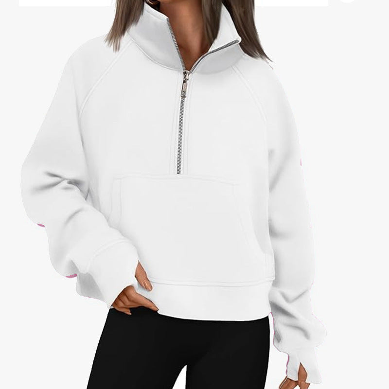 Damen Hoodie Hochkragen Sportlich Norvielle