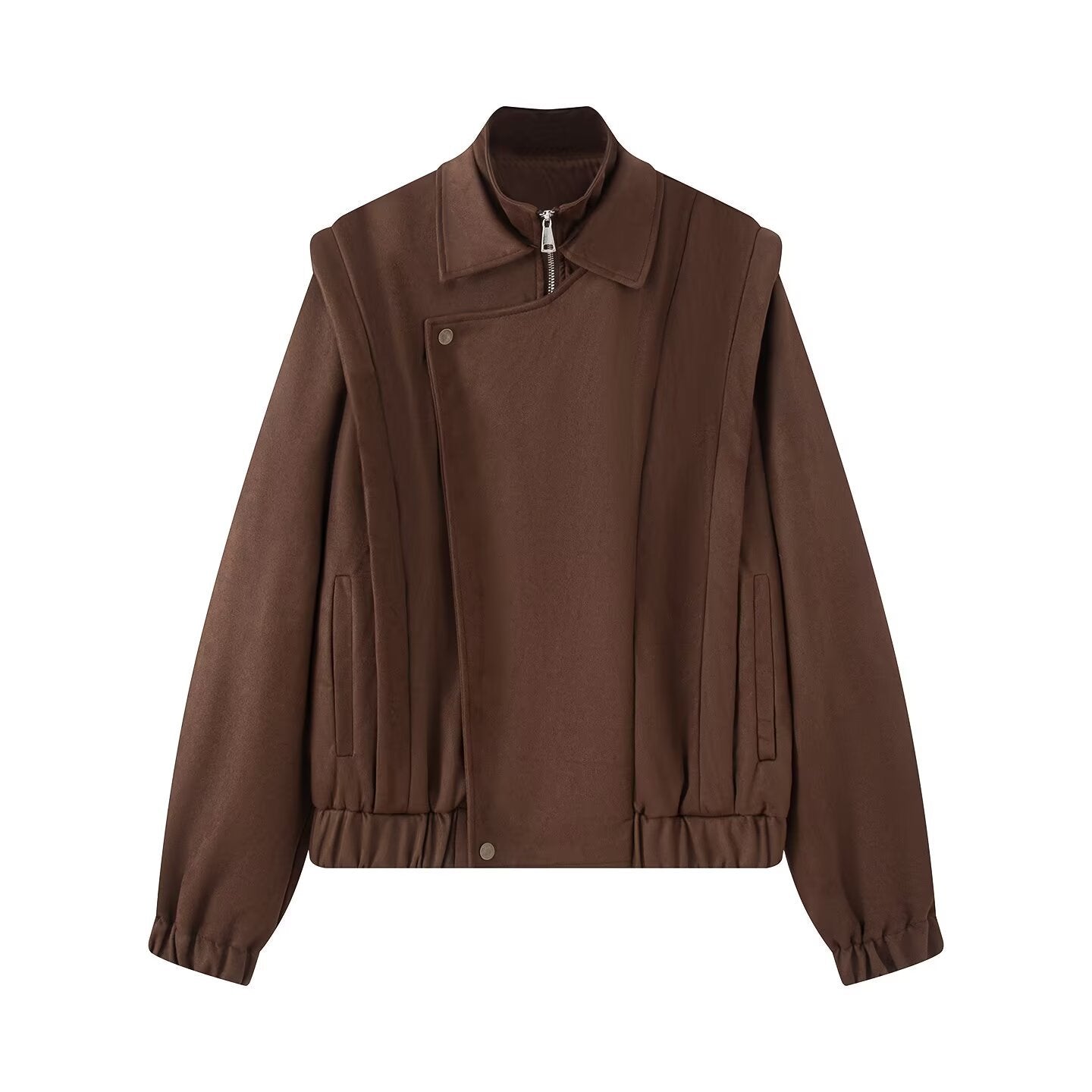 Damen Übergangsjacke Asymmetrisch Bequem