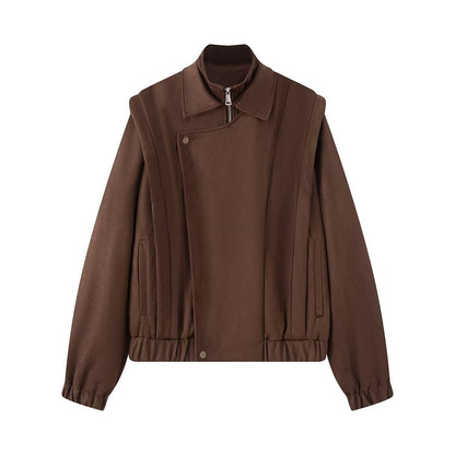 Damen Übergangsjacke Asymmetrisch Bequem