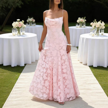Damen Maxikleid mit Blumenmuster und Spaghettiträgern Norvielle