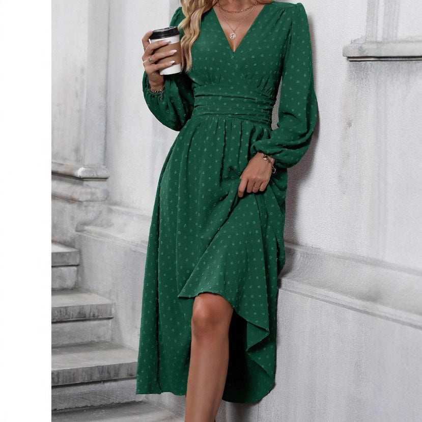 Damen Maxikleid Wickeloptik Elegantes Design Norvielle - Norvielle