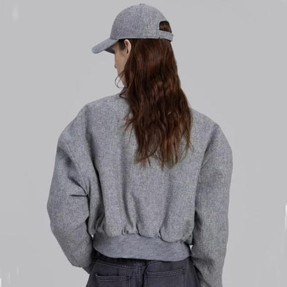 Damen Oversized-Jacke Wollmix