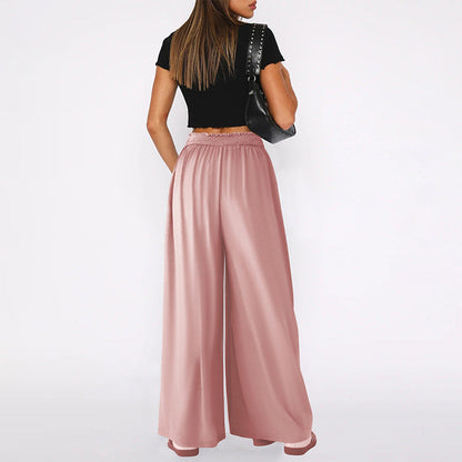 Damen Palazzo-Hose Weit mit hohem Bund Norvielle