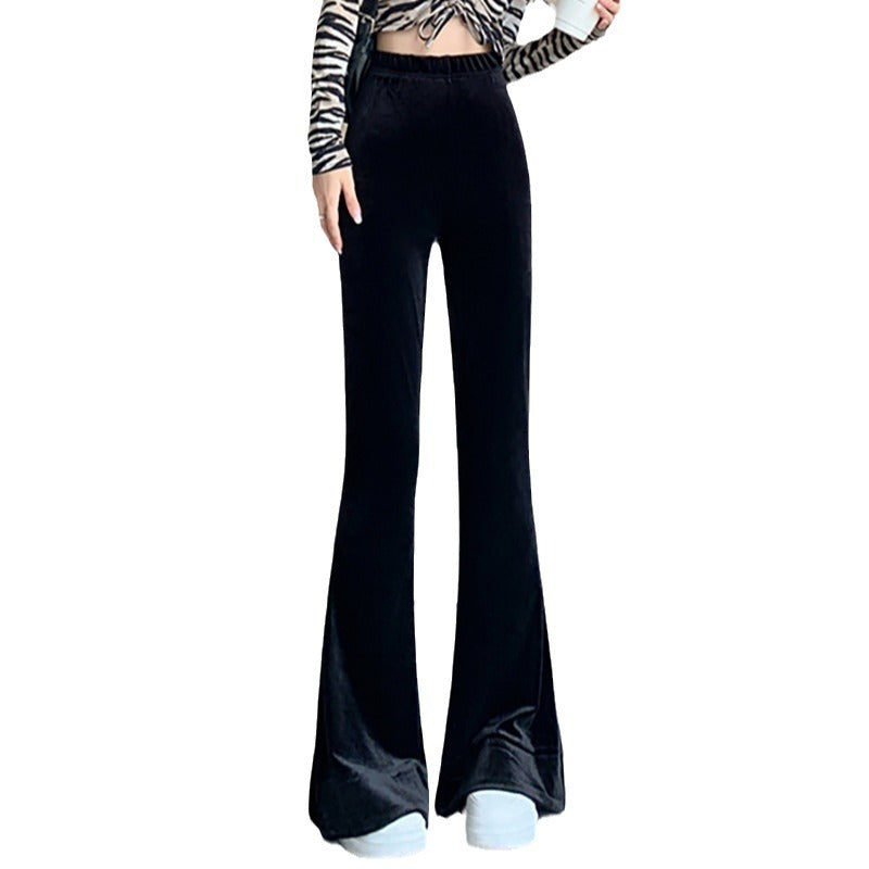 Damen Flare-Hose aus Samt Norvielle