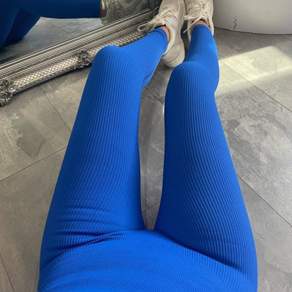 Damen Leggings Rippdesign Hochwerdig Elastisch Norvielle
