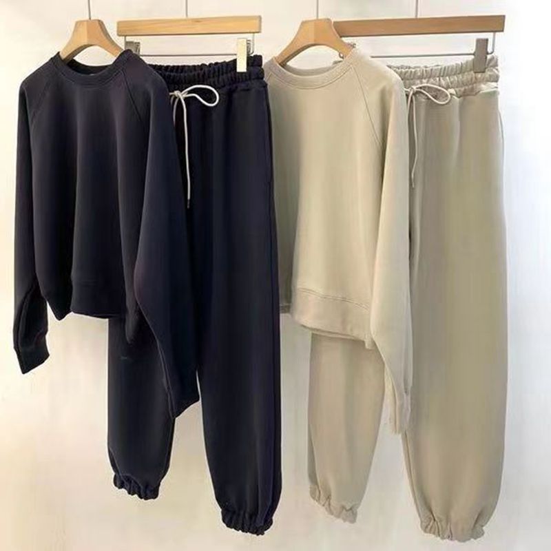 Damen Freizeit-Set Elastischer Bund Lässiger Schnitt Norvielle