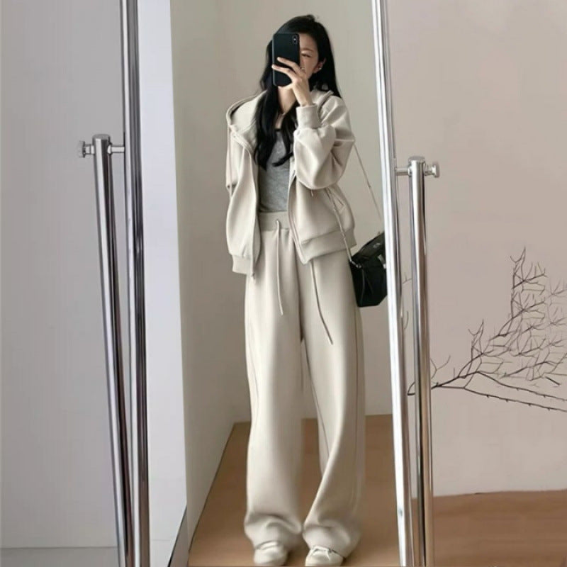 Damen Oversized Hoodie Set Baumwolle Lässig