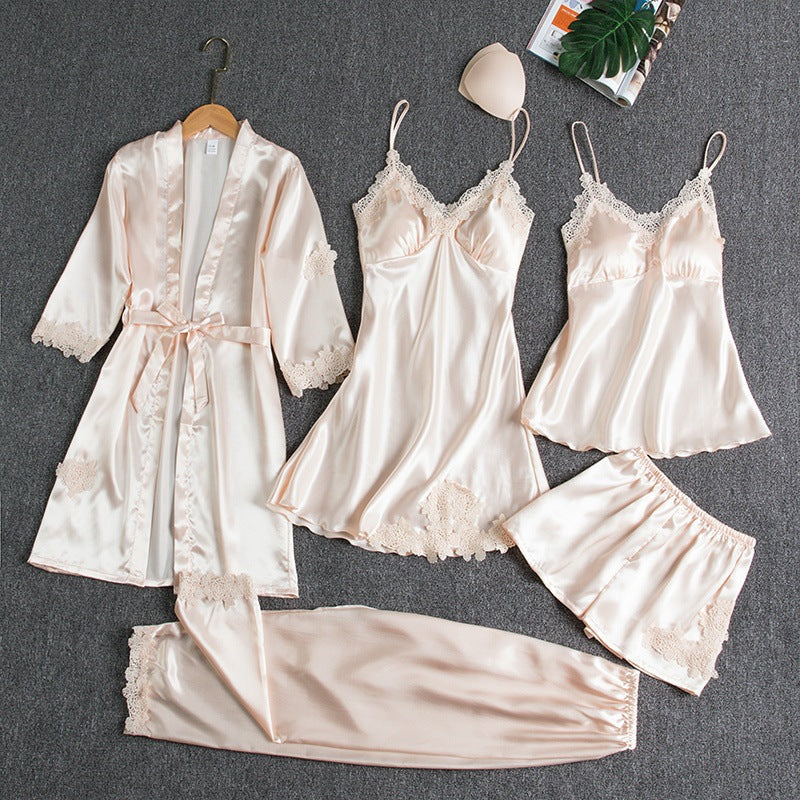 Damen Pyjama Anzug Baumwolle Weich Rosa