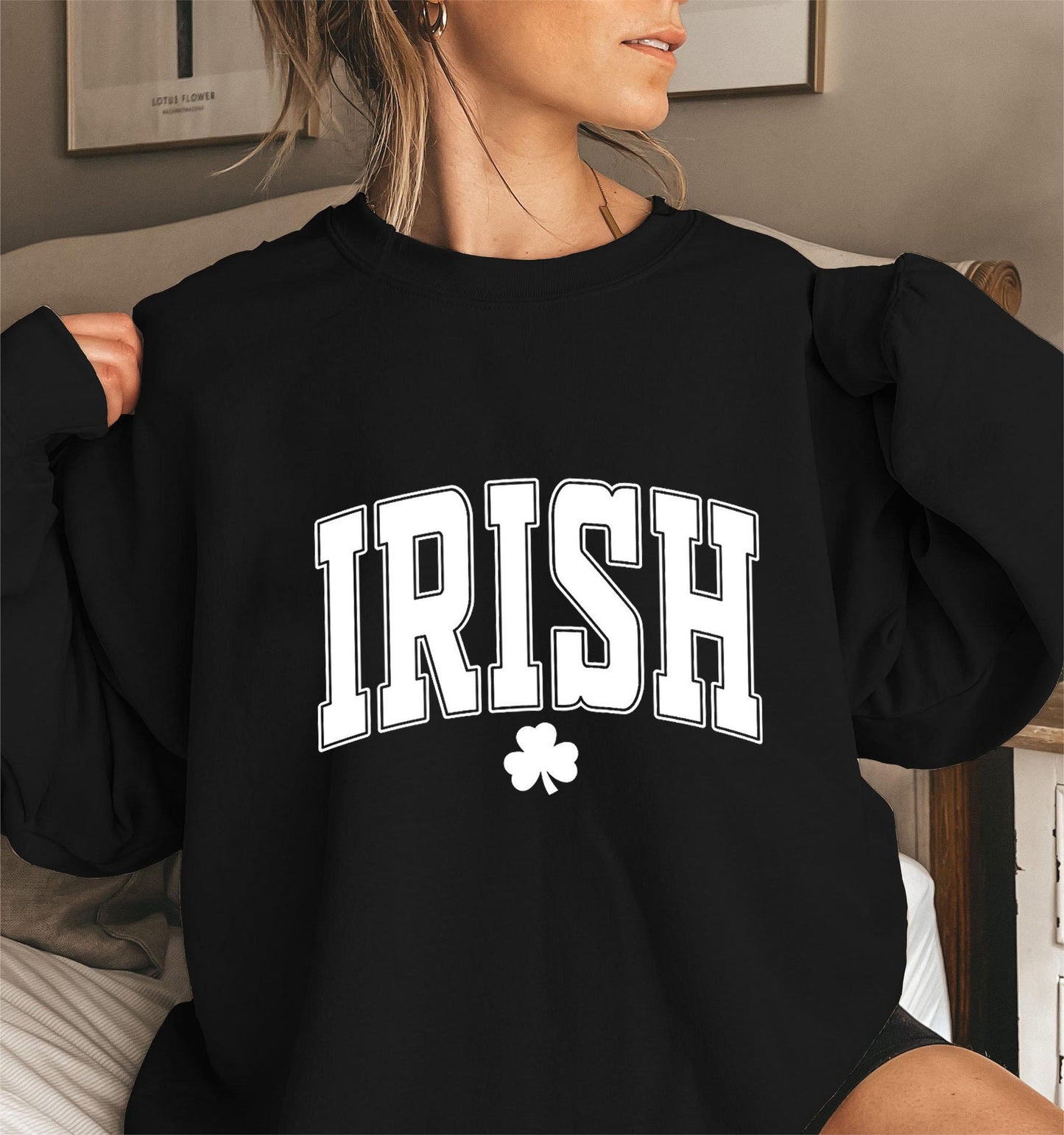 Damen Sweatshirt Irisches Design Baumwolle Norvielle
