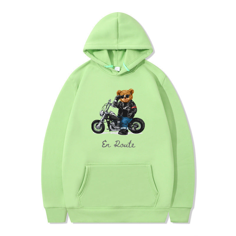 Damen Kapuzenpullover Bärenmotiv Lässig Norvielle