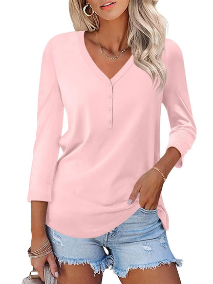 Damen Langärmliges V-Ausschnitt Shirt Norvielle wird zu:
Norvielle
