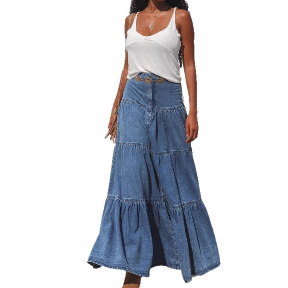 Damen Maxikleid Lässiger Stil Voluminöse Rüschen Norvielle