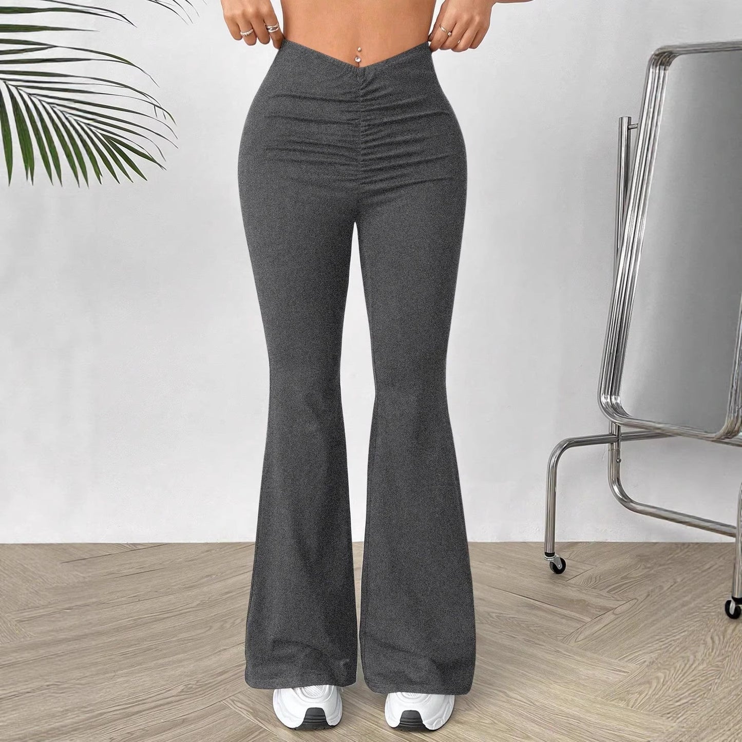Damen Hochtaillierte Bootcut-Hose - Norvielle
