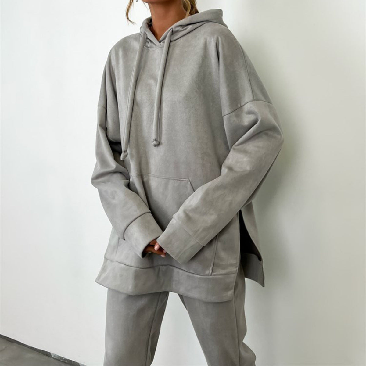 Damen Sweatanzug mit Kapuze Elastischer Bund Norvielle