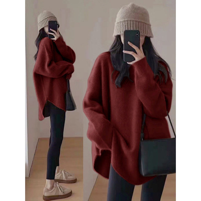 Damen Oversized Pullover Weich Norvielle