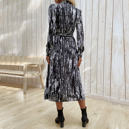 Damen Midikleid Grafisches Muster Norvielle
