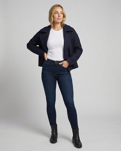 Damen Kurzjacke Doppelreiher