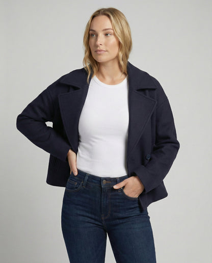Damen Kurzjacke Doppelreiher