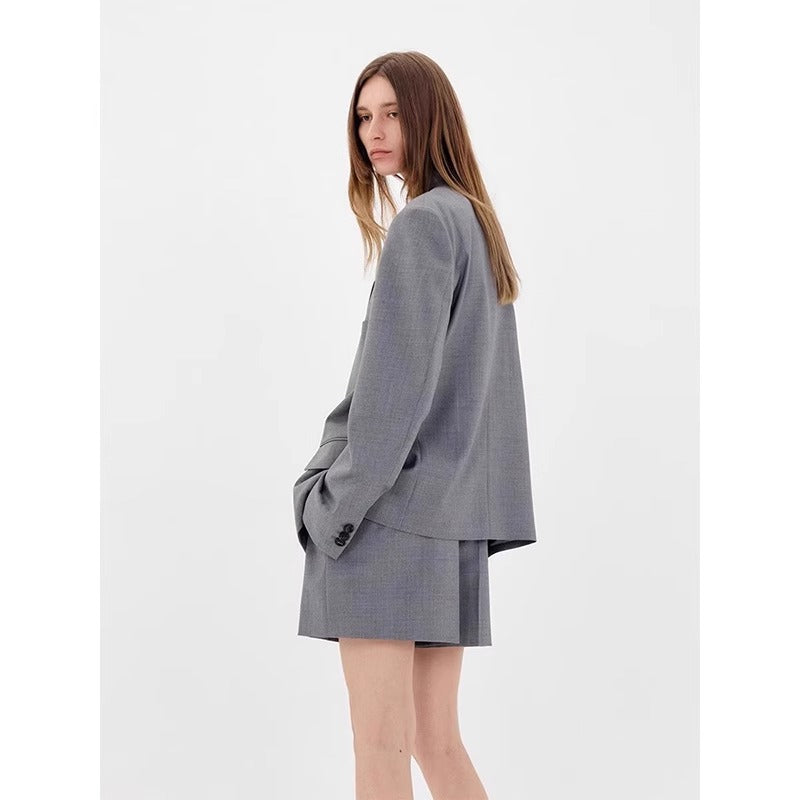 Damen Oversized Blazer Karomuster