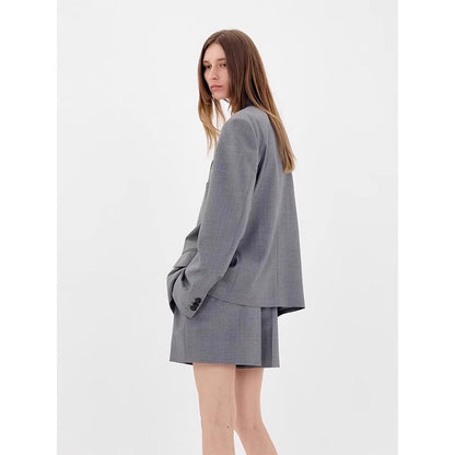 Damen Oversized Blazer Karomuster