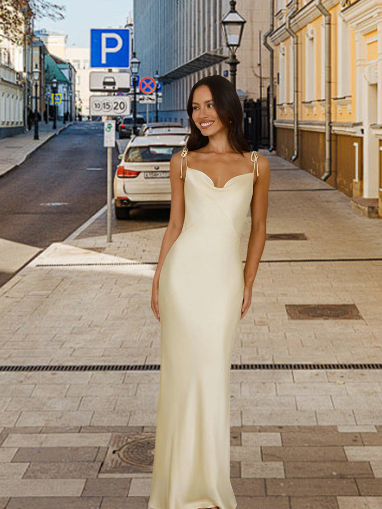 Damen Langabendkleid Spaghettiträger Elegantes