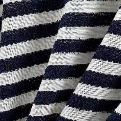 Damen Streifenpullover Weites Modell Baumwolle Norvielle