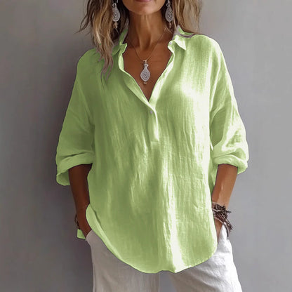 Damen Bluse mit Knöpfen Leicht Norvielle