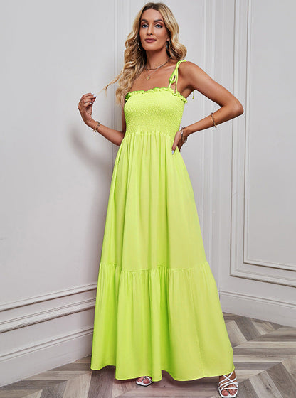 Damen Maxikleid Elastisch Voluminöser Rock Norvielle