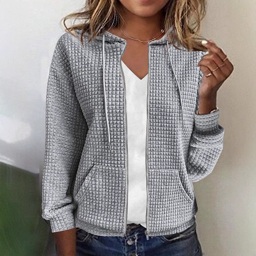 Damen Kapuzenjacke Waffelstruktur Norvielle - Norvielle