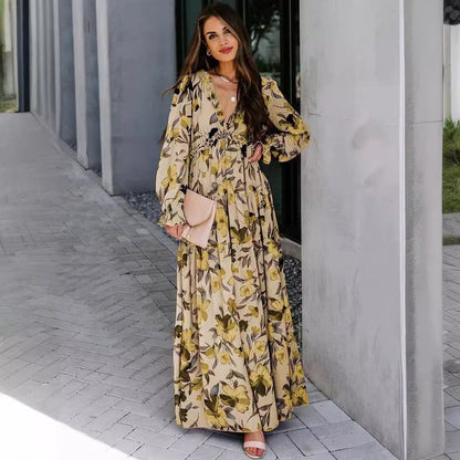 Damen Maxikleid Floralmuster Norvielle