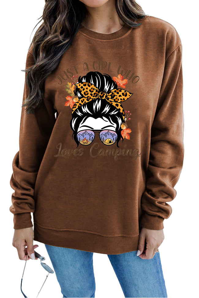 Damen Sweatshirt Campingmotiv Norvielle