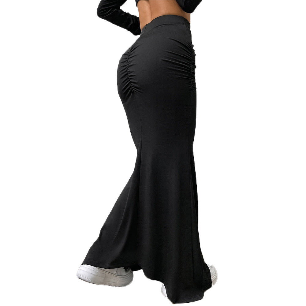 Damen Maxi-Rock Rüschendetails Eleganter Schnitt