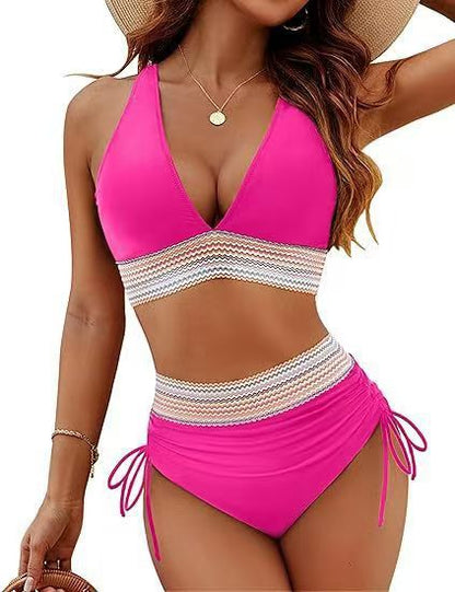 Damen Hochtaillien-Bikini Modisch