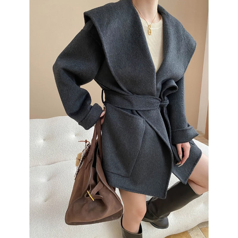 Damen Oversized-Mantel mit Revers und Taschen Norvielle - Norvielle
