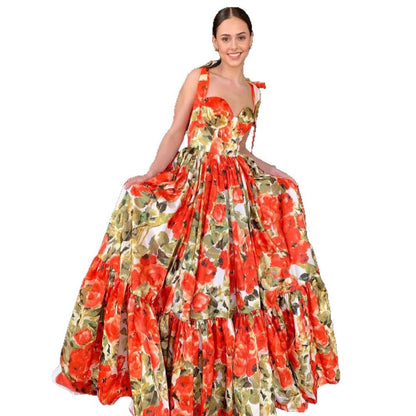Damen Maxikleid Festlich Floral Norvielle
