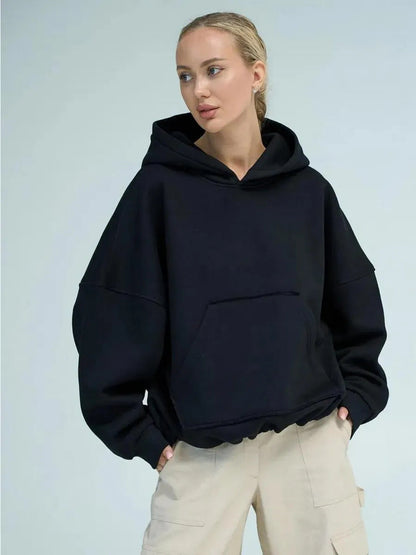 Damen Oversized Kapuzenpullover Lässiger Schnitt Mit Seitentaschen