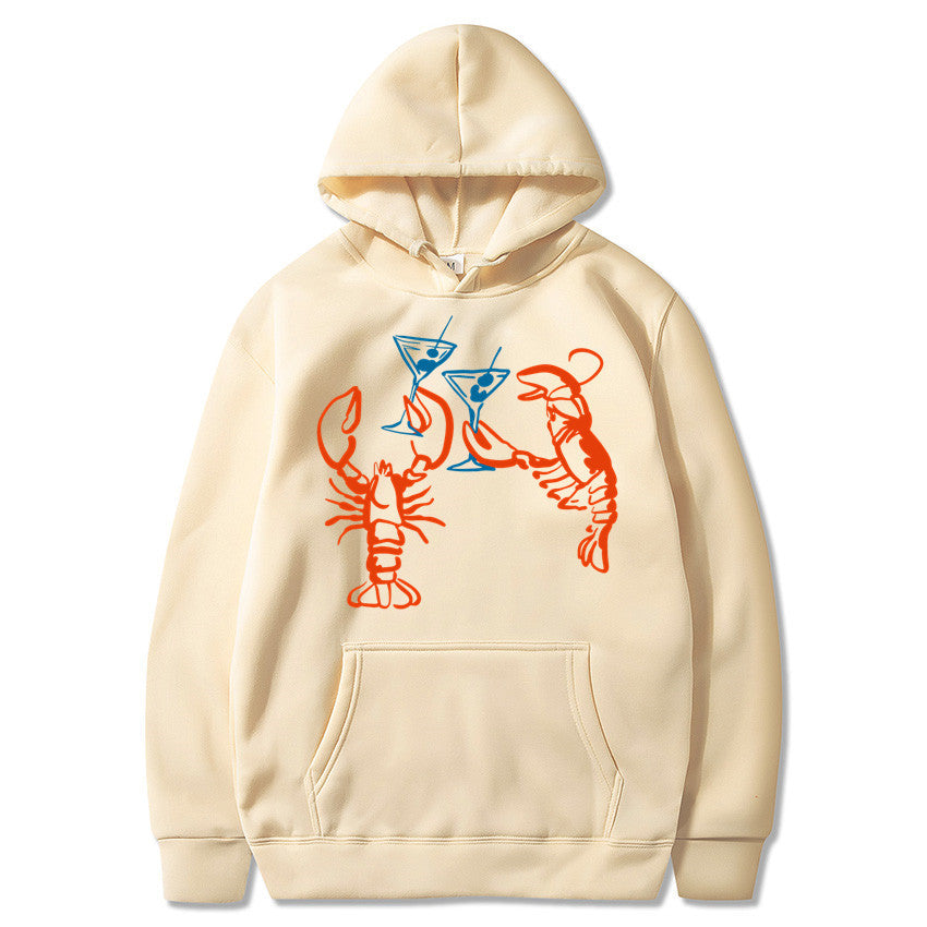 Damen Kapuzenpullover Hummer Motiv - Norvielle