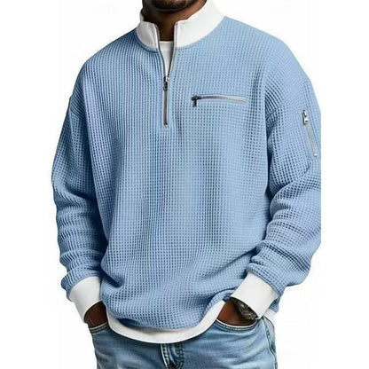 Herren Sweatshirt Hochkragen Reißverschluss Norvielle