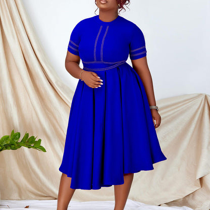 Damen Midikleid feine Taillierung schwingender Rock Norvielle