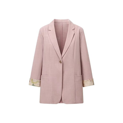 Damen Blazerjacke mit floralem Innenfutter Norvielle - Norvielle